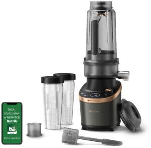 blender kielichowy philips flip&juice hr3770/10 z modułem sokowirówki + 2 bidony w komplecie