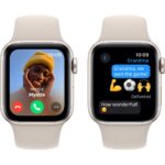 apple watch se 2gen gps 40mm koperta z aluminium (księżycowa poświata) + pasek sportowy rozmiar s/m (księżycowa poświata)