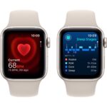 apple watch se 2gen gps 40mm koperta z aluminium (księżycowa poświata) + pasek sportowy rozmiar s/m (księżycowa poświata)