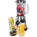 Blender kielichowy MPM MBL-15M Inox (Sportowy) + 2 bidony w komplecie