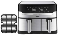 frytkownica beztłuszczowa tefal dual easy fry & grill ey905d10 air fryer z podwójnym koszem