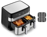 frytkownica beztłuszczowa tefal dual easy fry & grill ey905d10 air fryer z podwójnym koszem
