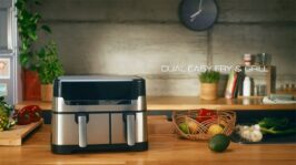 frytkownica beztłuszczowa tefal dual easy fry & grill ey905d10 air fryer z podwójnym koszem